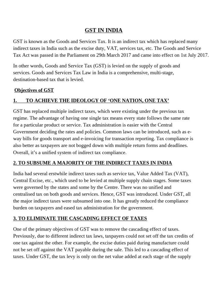 Gst | PDF | Taxes | Value Added Tax