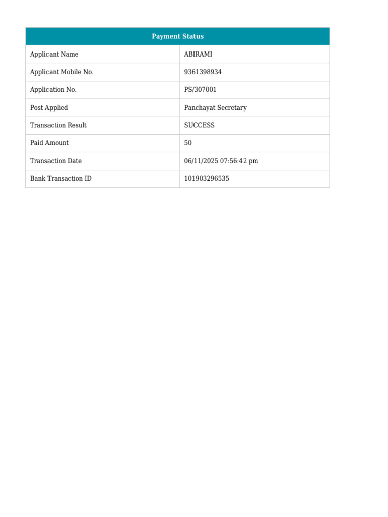 Payment Receipt | PDF