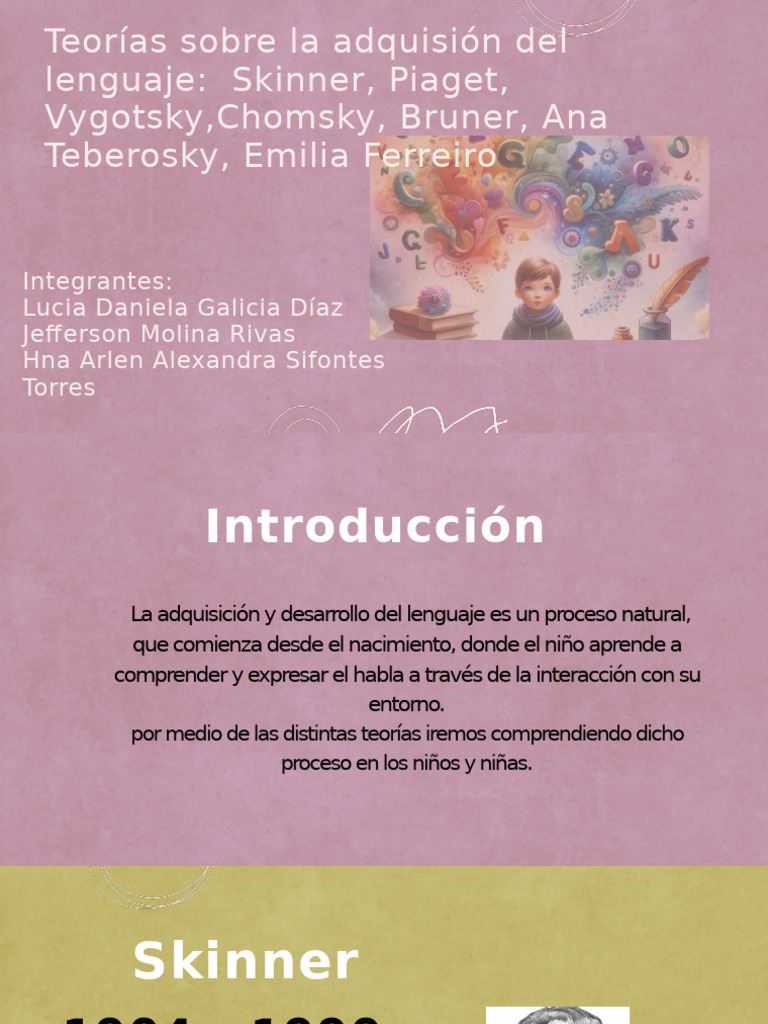 Teorías de la adquisición del lenguaje | PDF | Aquisición de idioma ...