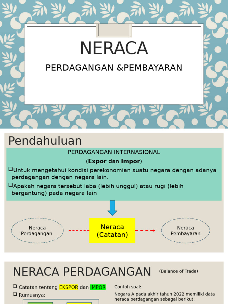 Neraca Pembayaran Dan Neraca Perdagangan | PDF