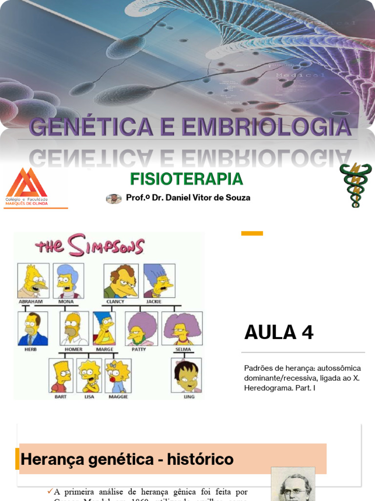 AULA 4 - Herança Genética e Heredograma | PDF | Dominância (genética ...