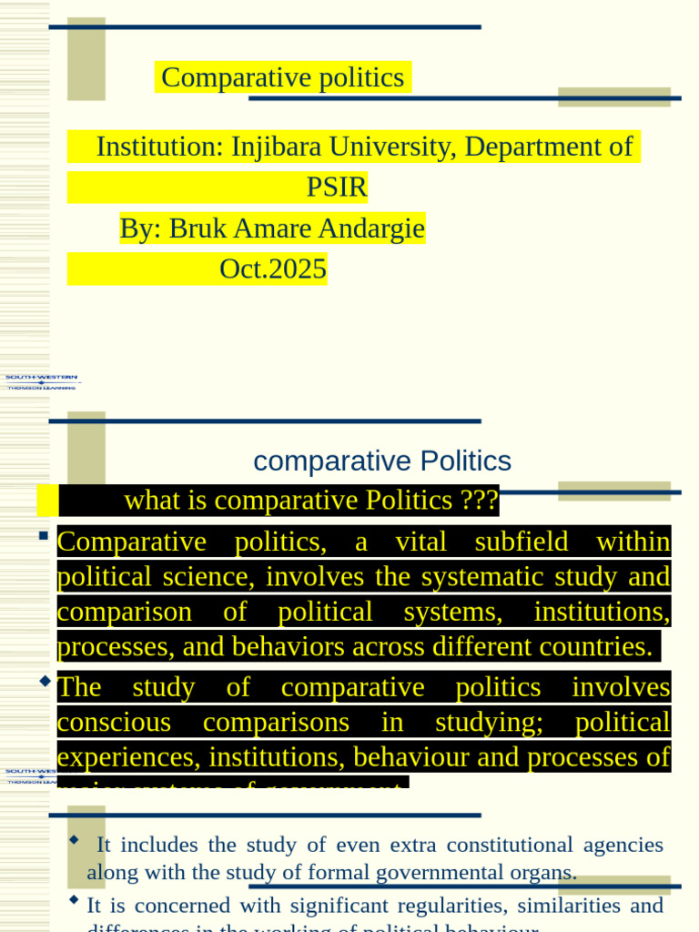 Understanding Comparative Politics | PDF | System | Science