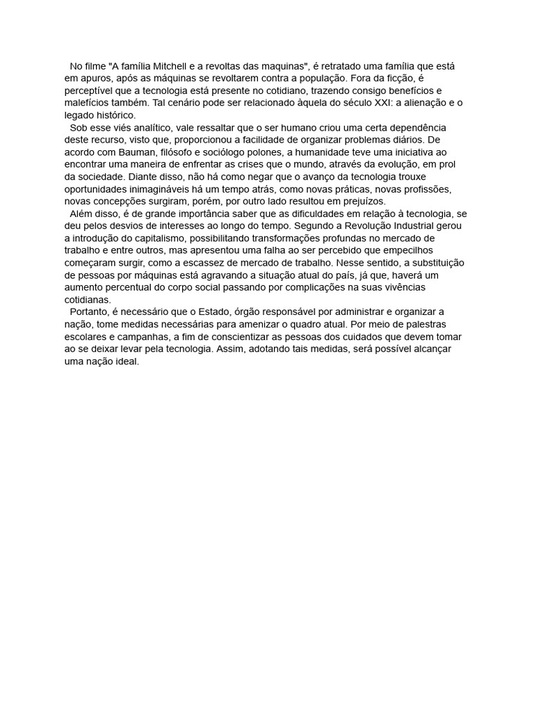Impactos da Tecnologia na Sociedade Moderna | PDF