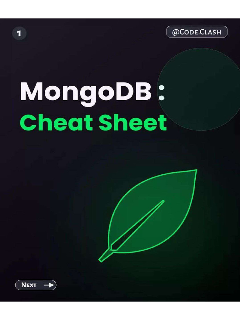 ? MongoDB Cheat Sheet You Should Know - 4 | PDF