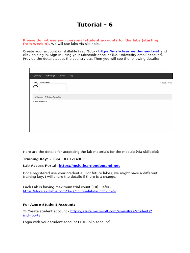 Accessing Skillable Lab Materials | PDF