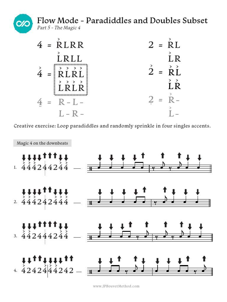 Exercices de paradiddles et accents | PDF | Théorie (échecs) | Échecs