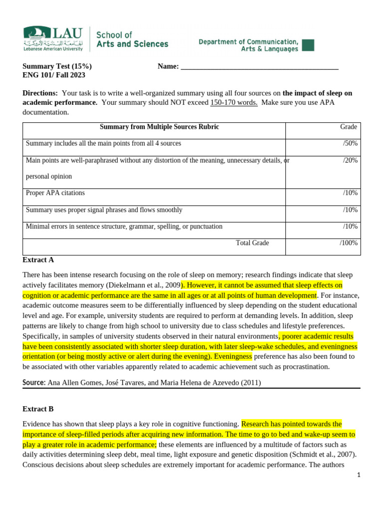 Impact of Sleep on Academic Success | PDF | Sleep | Memory
