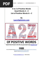 Download A to Z of Positive Words eBook  Good Words A - Z by positivewords SN94550157 doc pdf