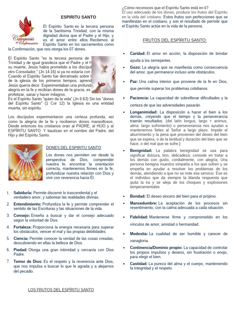 Tema Espiritu Santo | PDF | espíritu Santo | Fe