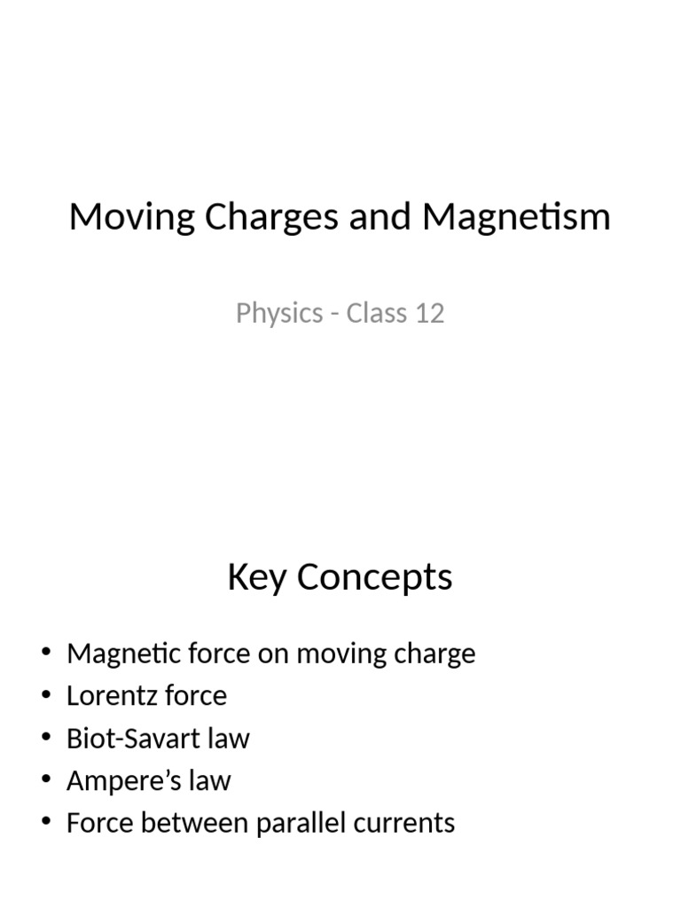 Magnetism and Moving Charges Explained | PDF