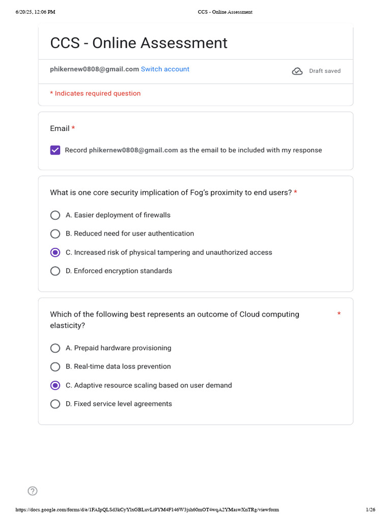 CCS - Online Assessment | PDF | Cloud Computing | Computer Security