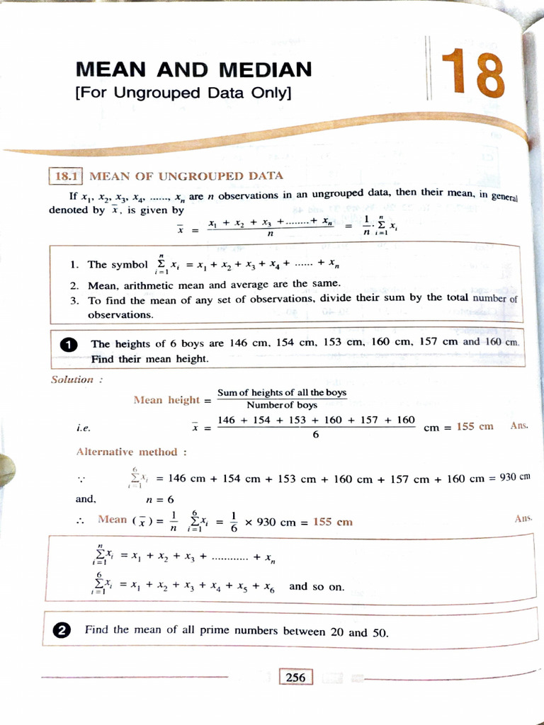 Mean & Median - Concise | PDF