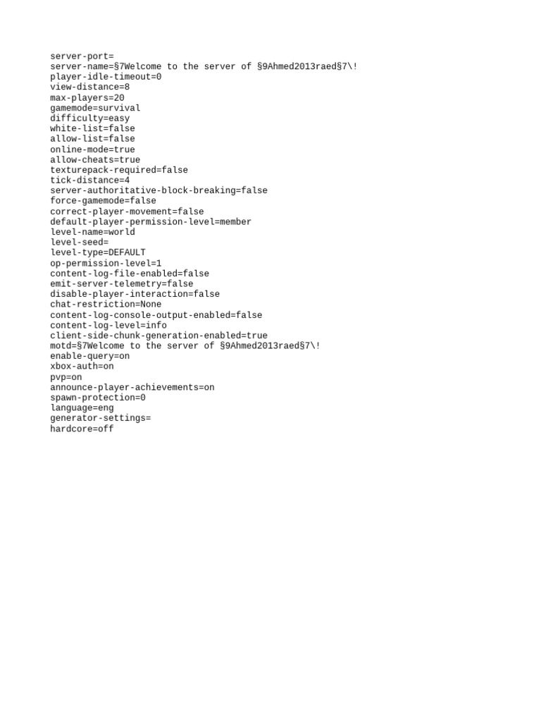 Minecraft Server Configuration Guide | PDF