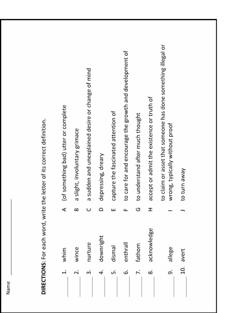 Word Matching New | PDF