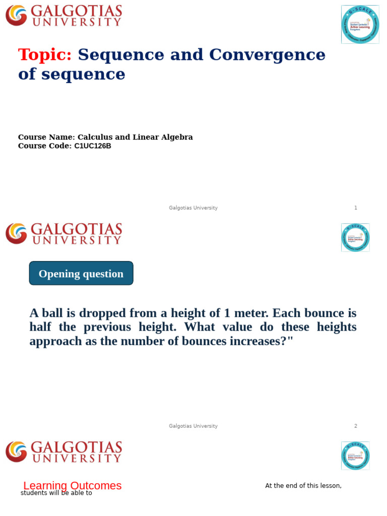 Sequence Convergence in Calculus | PDF | Sequence | Limit (Mathematics)