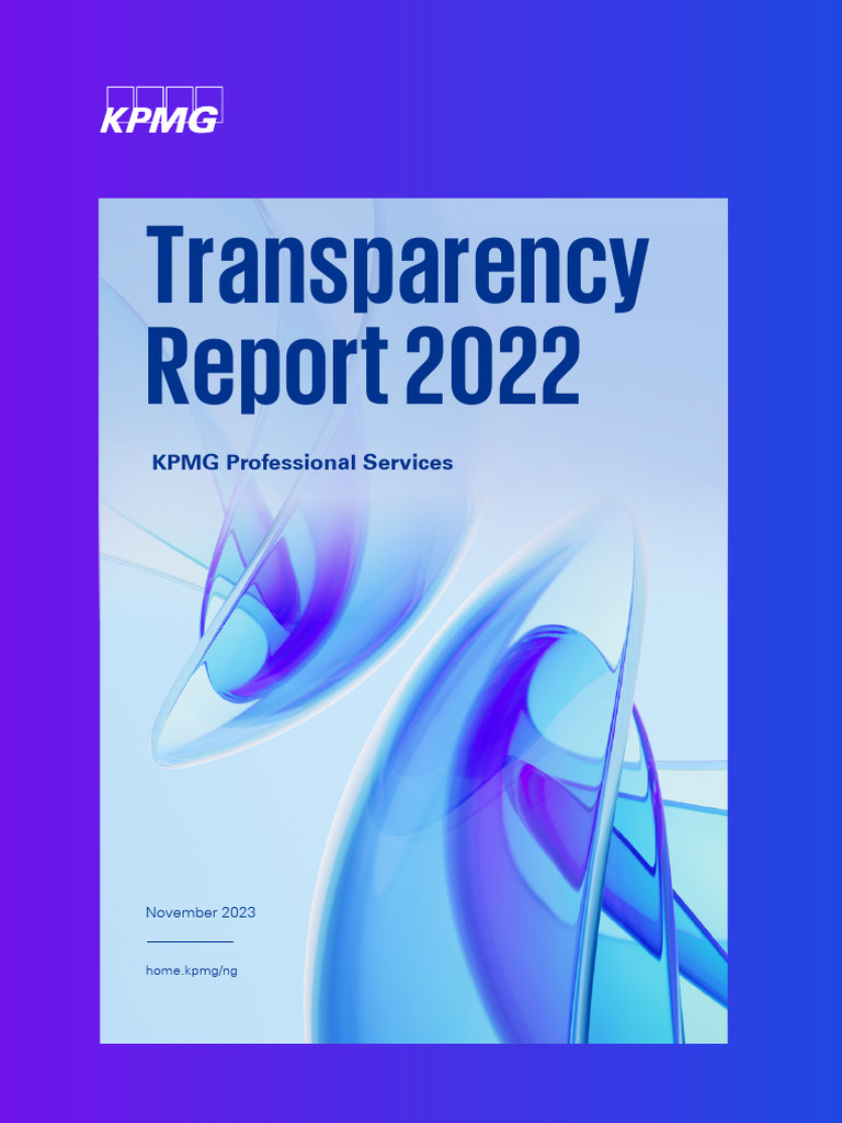 KPMG Nigeria Transparency Report 2022 | PDF | Audit | Leadership