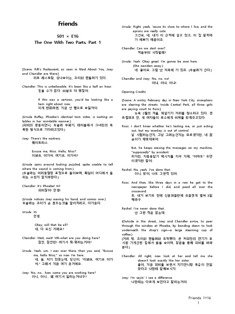 Friends 1.16 | PDF