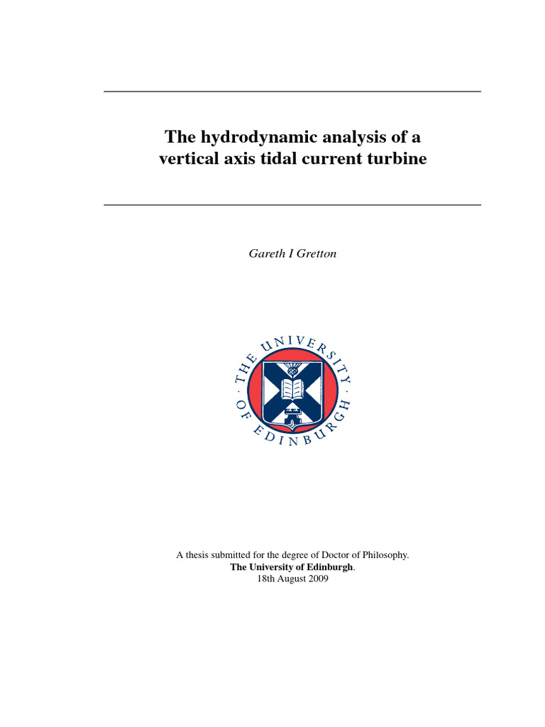 Hydrodynamic Analysis of Tidal Turbines | PDF | Computational Fluid ...