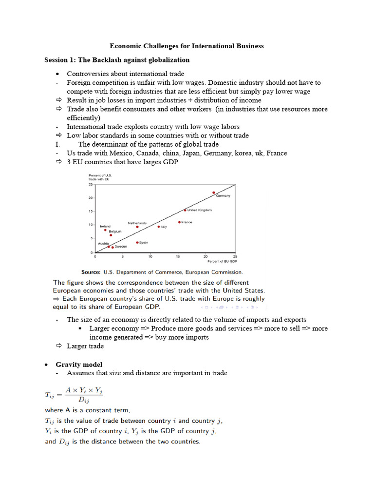 Economic Challenges in Global Trade | PDF | Labour Economics | Economic ...