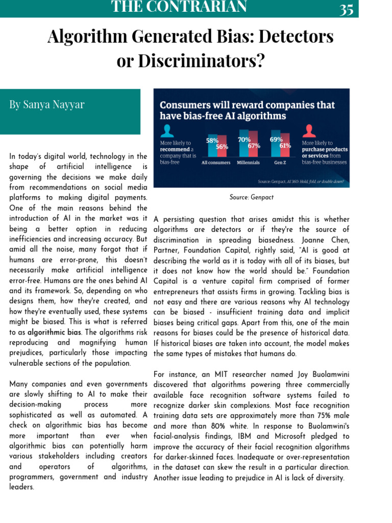 Addressing AI Algorithm Bias Issues | PDF | Artificial Intelligence ...
