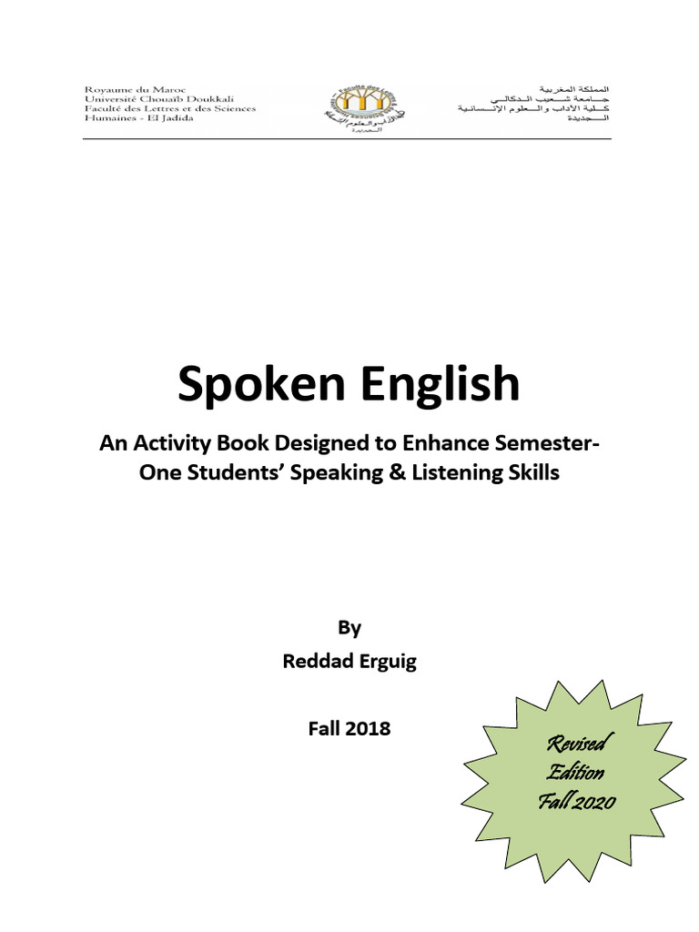 Spoken English Activity Book for Students | PDF | English Language ...