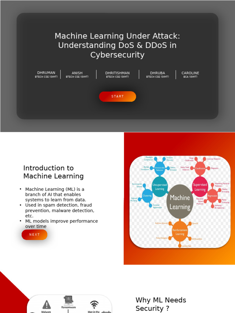 Cyber Security Presentation | PDF | Machine Learning | Denial Of ...