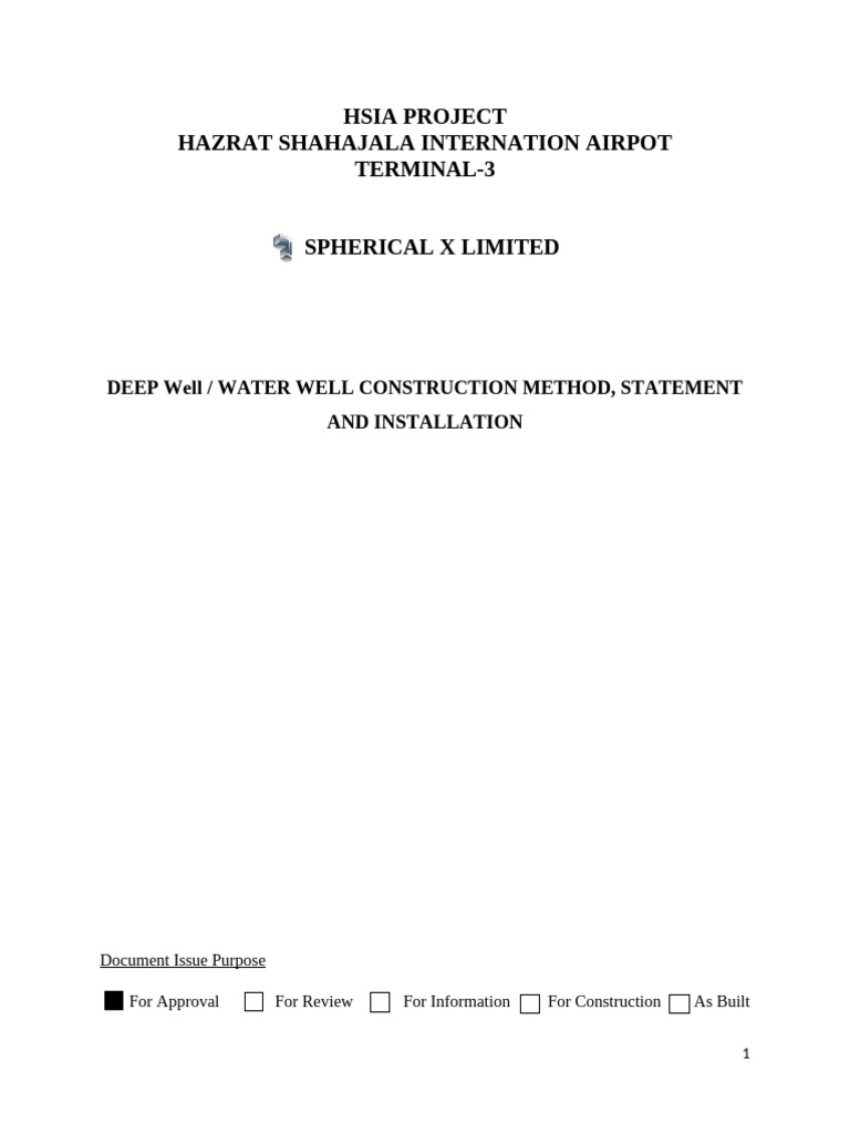 Deep Well Construction Method Statement | PDF | Personal Protective ...
