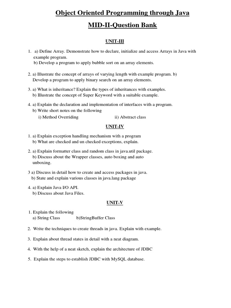 Java Object-Oriented Programming Guide | PDF | Class (Computer ...