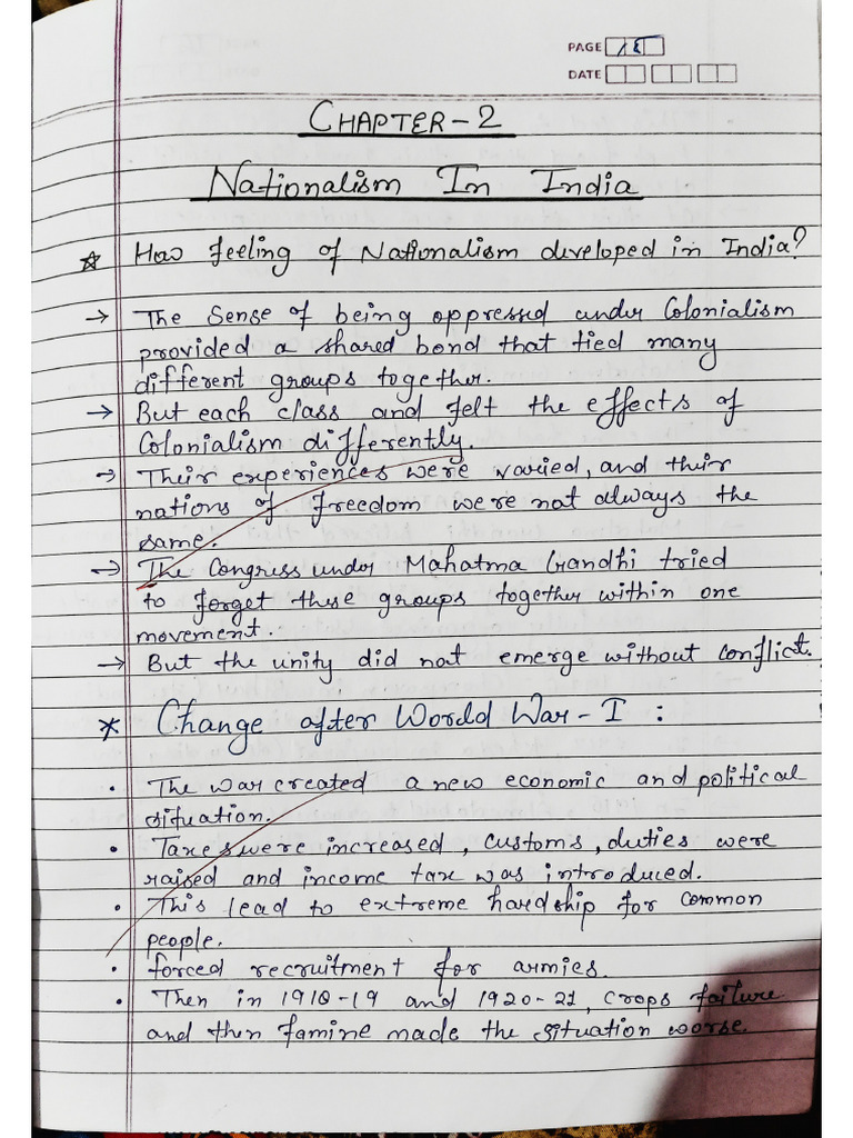 Nationalism in India Class 10 History | PDF