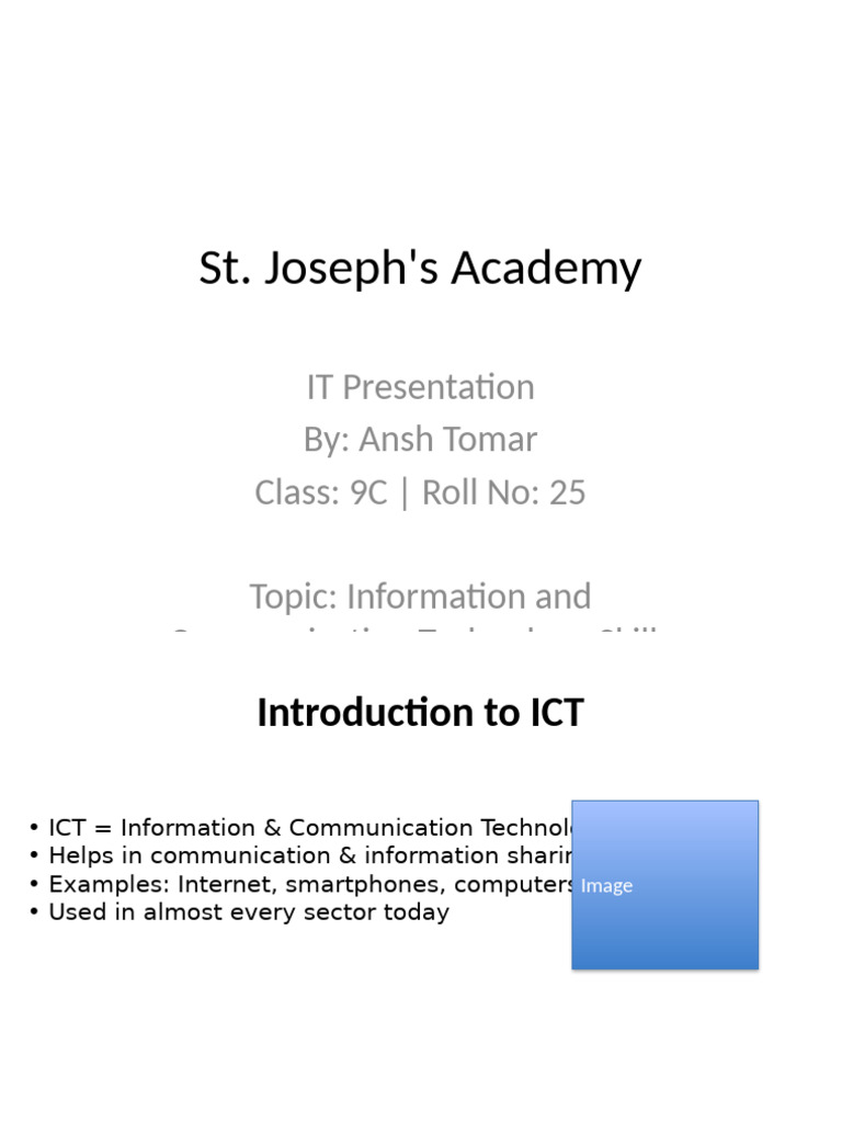 ICT Presentation Ansh Tomar Styled | PDF