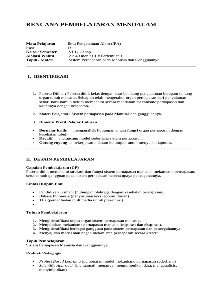 Contoh RPM SMP | PDF