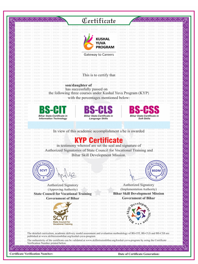 Certificate | PDF