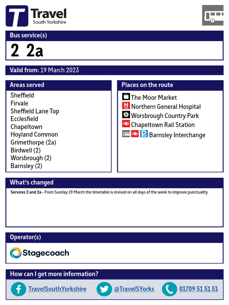 Revised 2 & 2a Bus Timetable | PDF | Transport | Public Transport