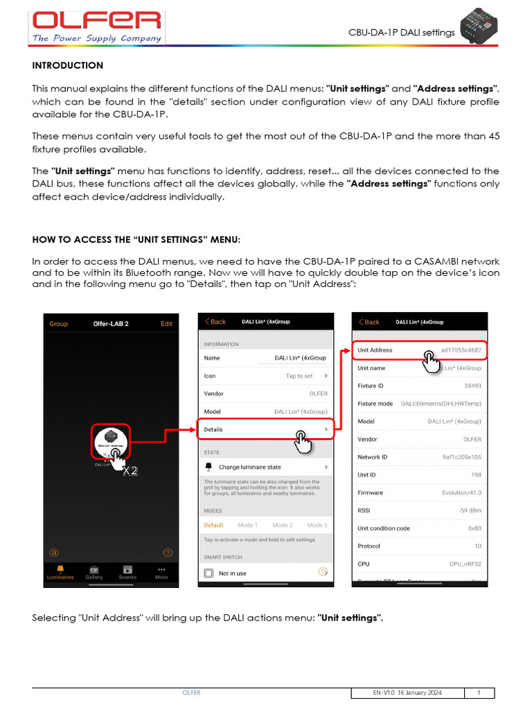 Cbu Da 1p Dali Settings en v1.0 | PDF | Menu (Computing) | Microsoft ...