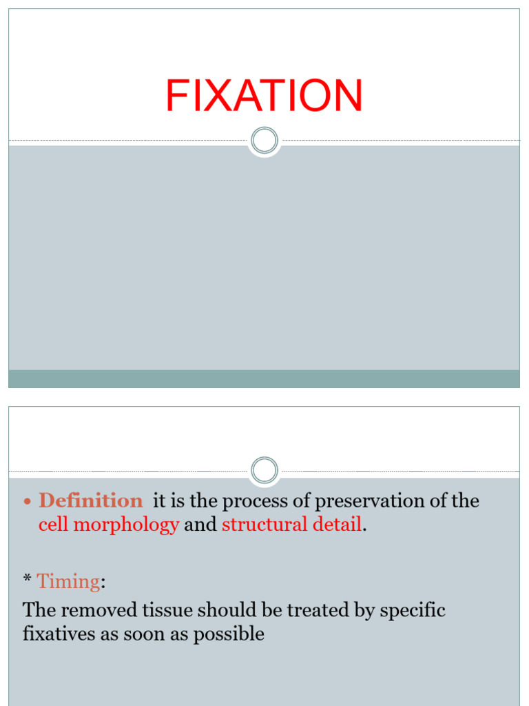 Understanding Tissue Fixation Techniques | PDF | Fixation (Histology ...