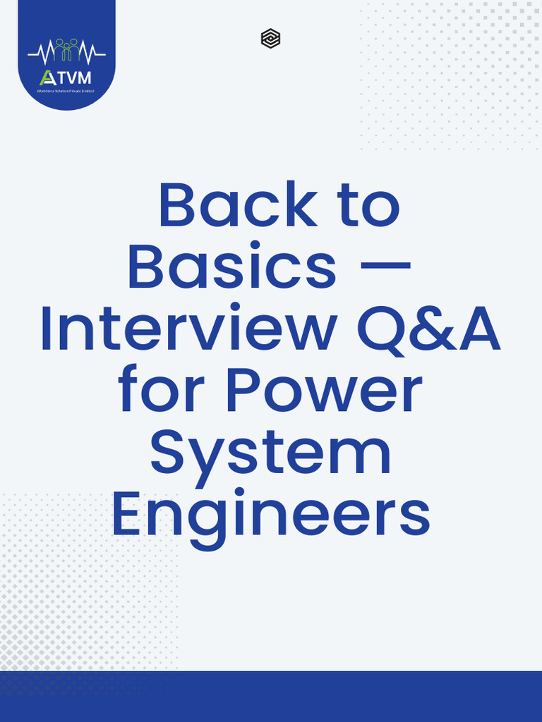 Power System Engineer Interview Q&A | PDF | Electrical Impedance ...