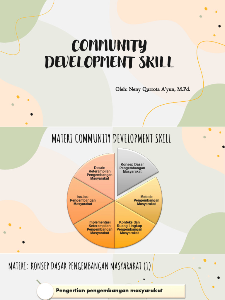 Konsep Dasar Community Development Skill (Pengembangan Masyarakat) | PDF