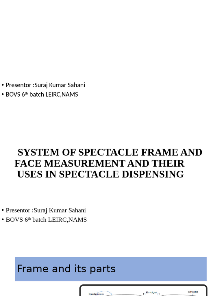 Spectacle Frame Measurement Guide | PDF | Light | Optics