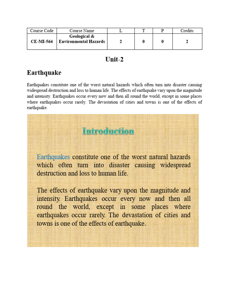 Understanding Earthquakes and Their Impact | PDF | Lava | Volcano