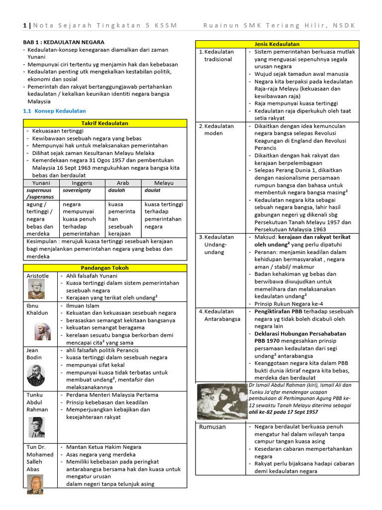 Sej Nota Ringkas f5 | PDF