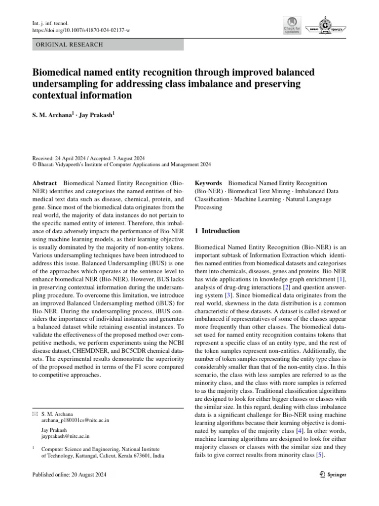Improved iBUS for Biomedical NER | PDF | Machine Learning | Sampling ...