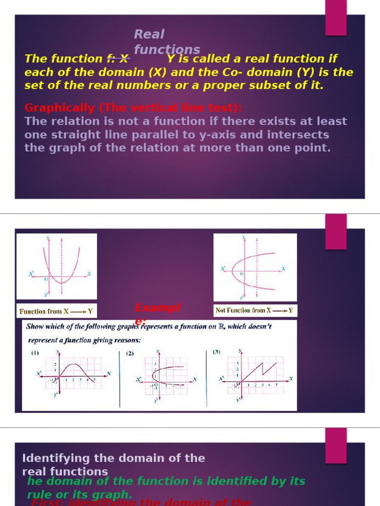 Understanding Real Functions and Domains | PDF