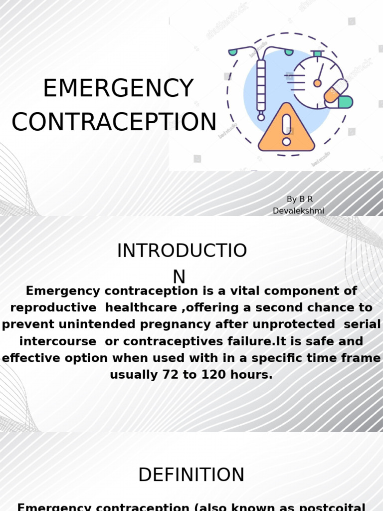 Emergency Contraception | PDF | Birth Control | Menstrual Cycle