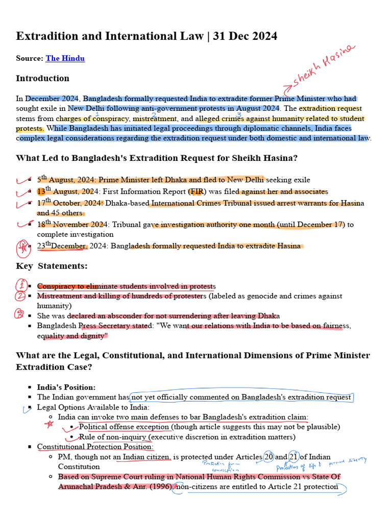 Extradition International Law | PDF | International Criminal Court ...