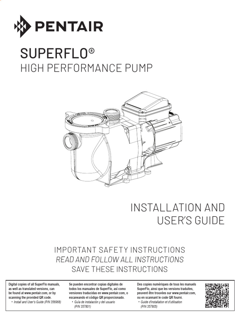 SuperFlo Pump Installation Guide | PDF