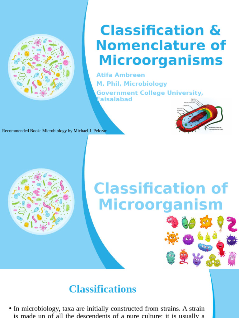 Lecture 3nomenclatureandclassificationofmicroorganisms 2021 Copy ...