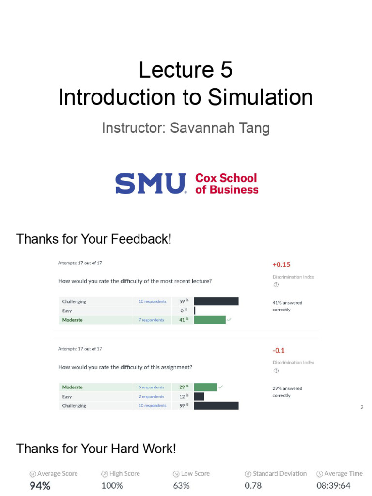 Introduction to Simulation Models | PDF | Probability Distribution ...