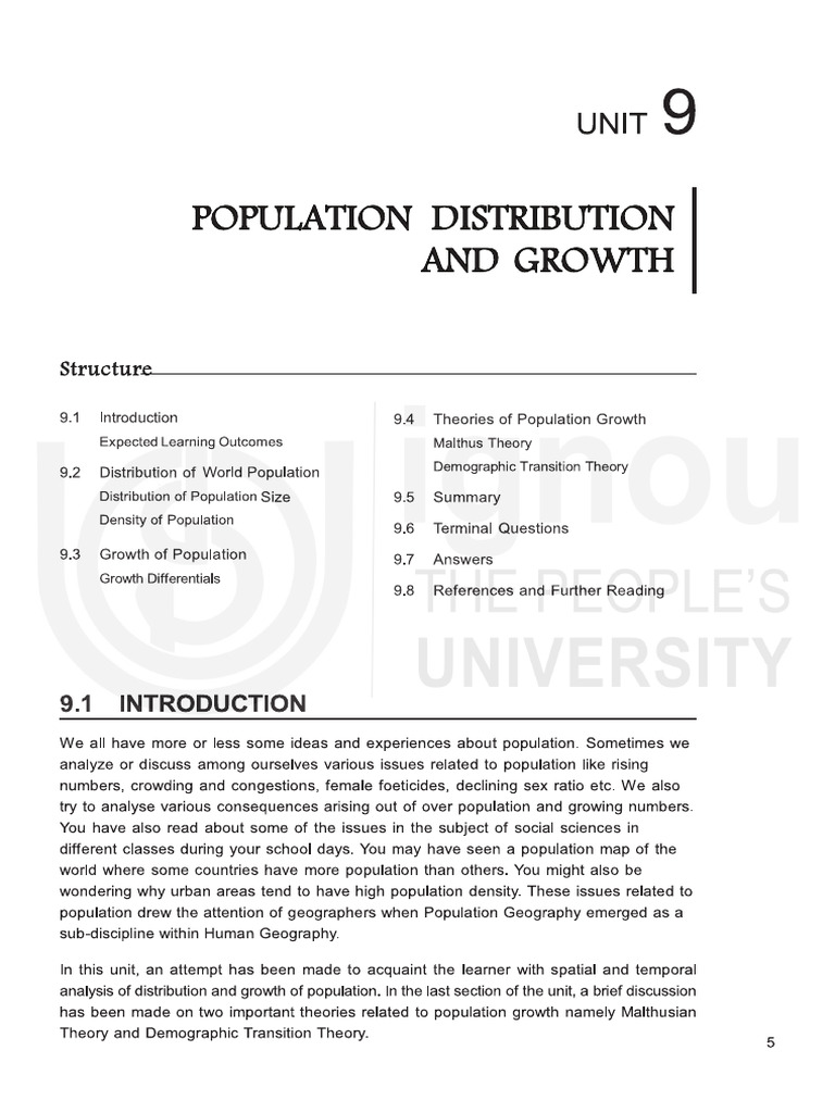 Population Density N Distribution | PDF