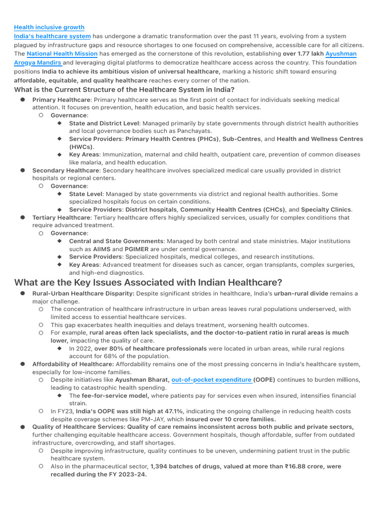 Transforming India's Healthcare System | PDF | Health Care | Non ...