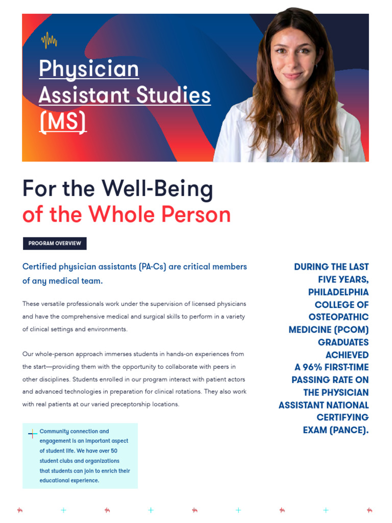 PCOM Physician Assistant Program Overview | PDF | Health Care | Medicine